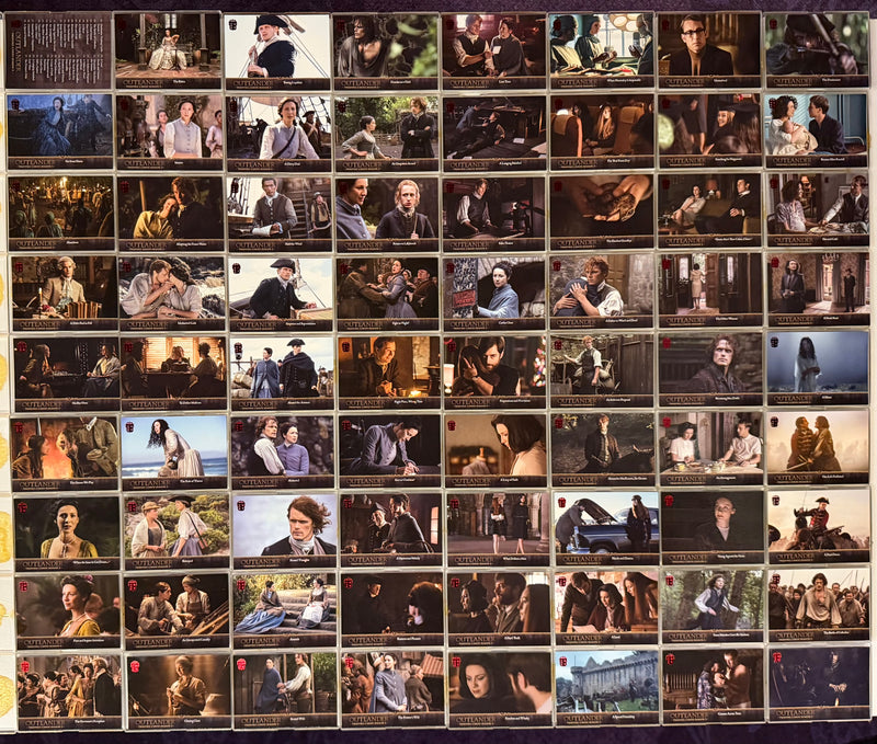 Outlander Season 3 Red Fraser Seal Foil Parallel Base Trading Card Set (72) 2019