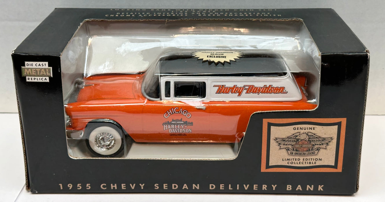 Liberty Classics Harley Davidson 1955 Chevy Sedan Delivery Chicago Bank  1:25 Diecast