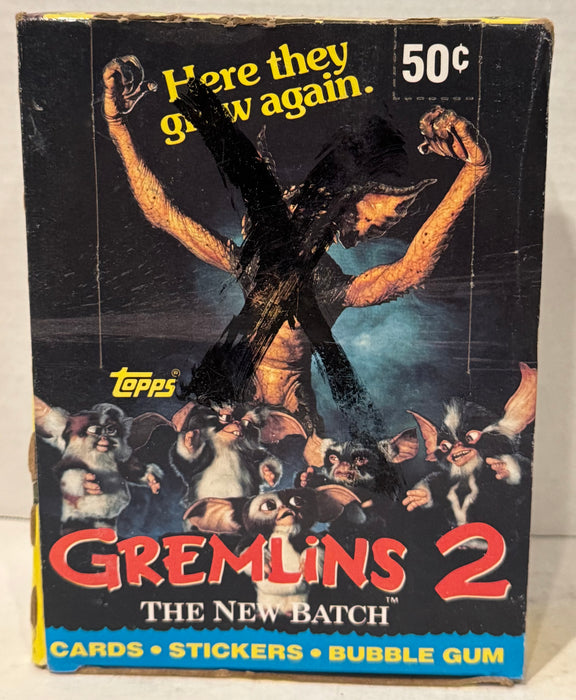 1990 Topps Gremlins 2 Movie Vintage FULL 36 Pack Trading Card Wax Box - TvMovieCards.com