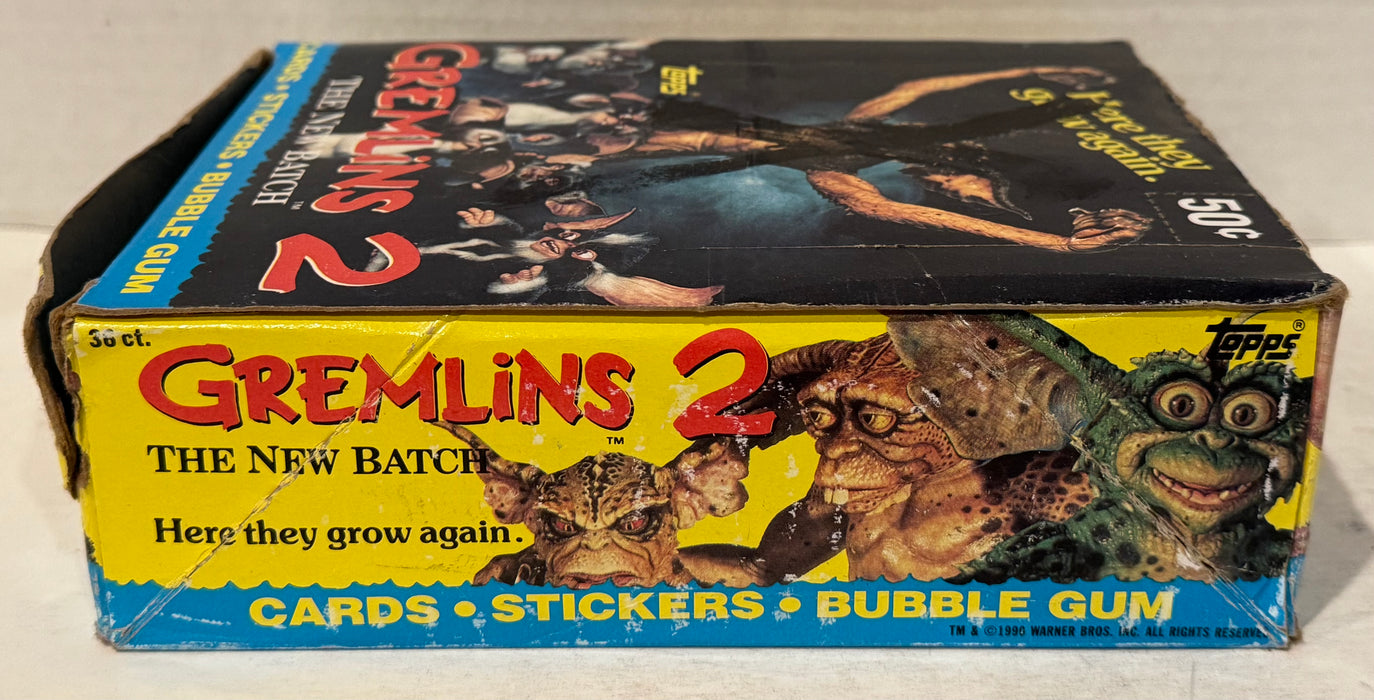 1990 Topps Gremlins 2 Movie Vintage FULL 36 Pack Trading Card Wax Box - TvMovieCards.com