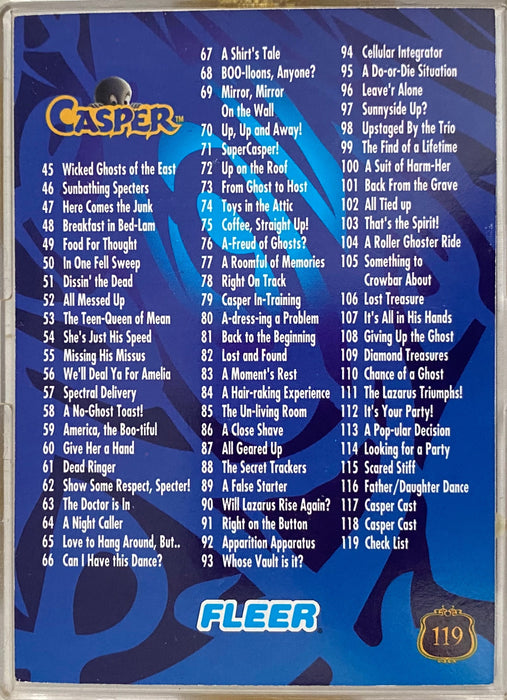 1995 Casper The Movie Trading Card Set of 119 Cards Fleer Ultra   - TvMovieCards.com