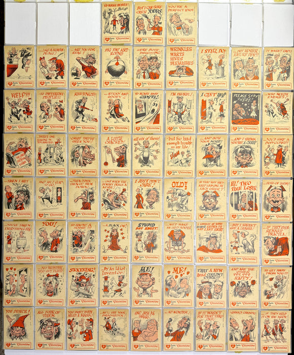 Funny Valentines Vintage Card Set 66 Cards 1A thru 66A Topps 1960   - TvMovieCards.com