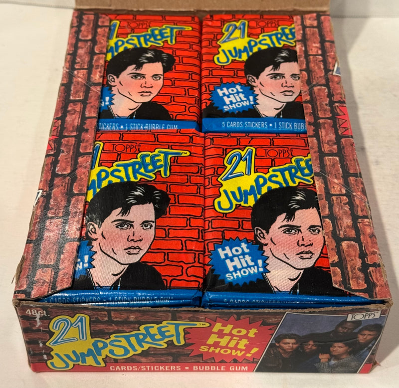1987 21 Jump Street FULL 48 Wax Pack Trading Card Box Topps Johnny Depp - TvMovieCards.com