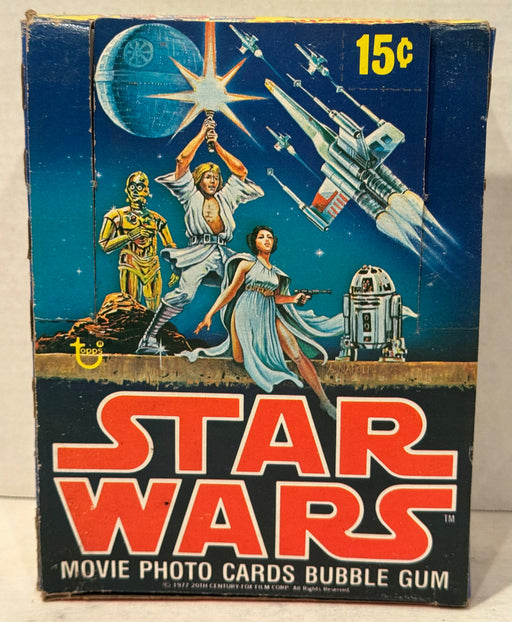 1977 Star Wars Series 1 Bubble Gum Vintage Empty Trading Card Wax Box - TvMovieCards.com