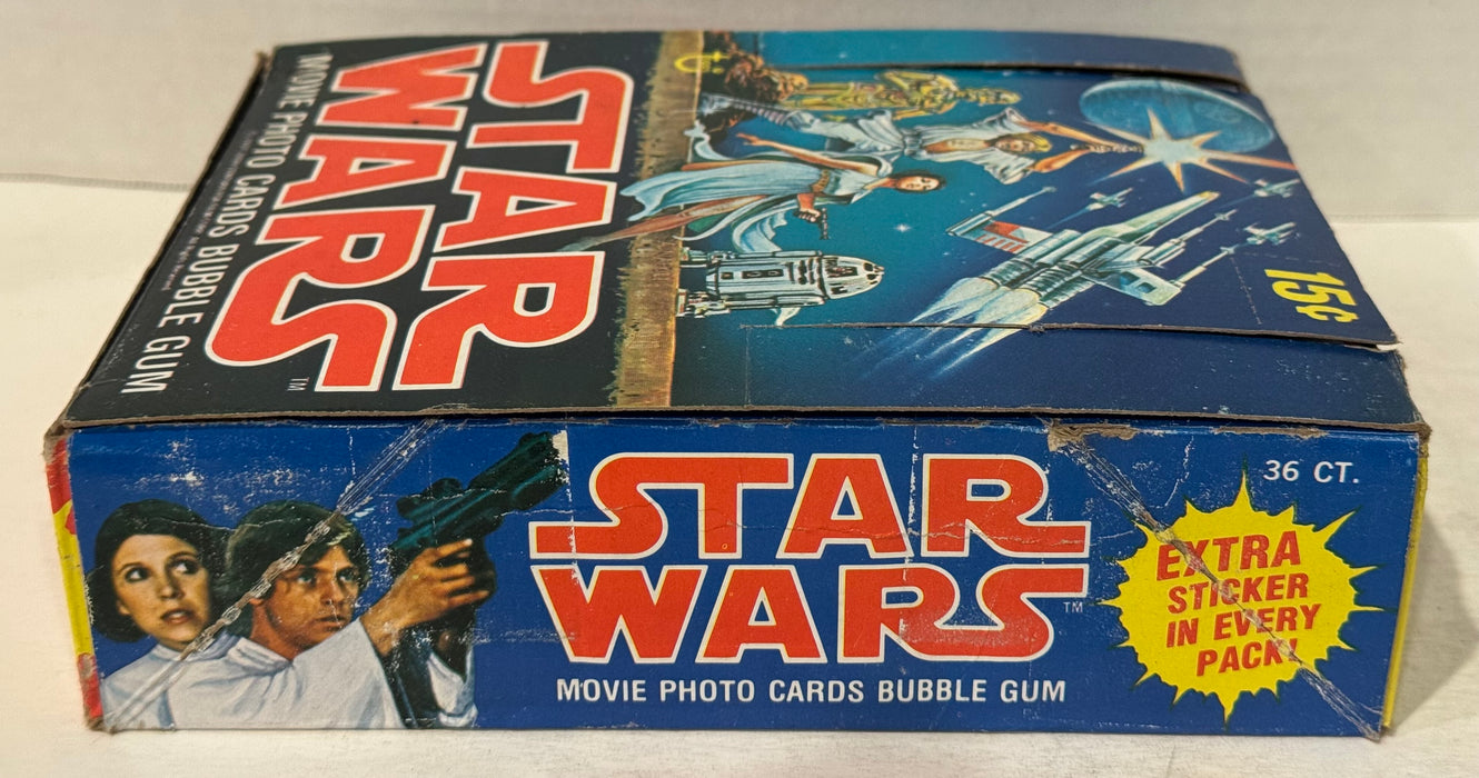 1977 Star Wars Series 1 Bubble Gum Vintage Empty Trading Card Wax Box - TvMovieCards.com
