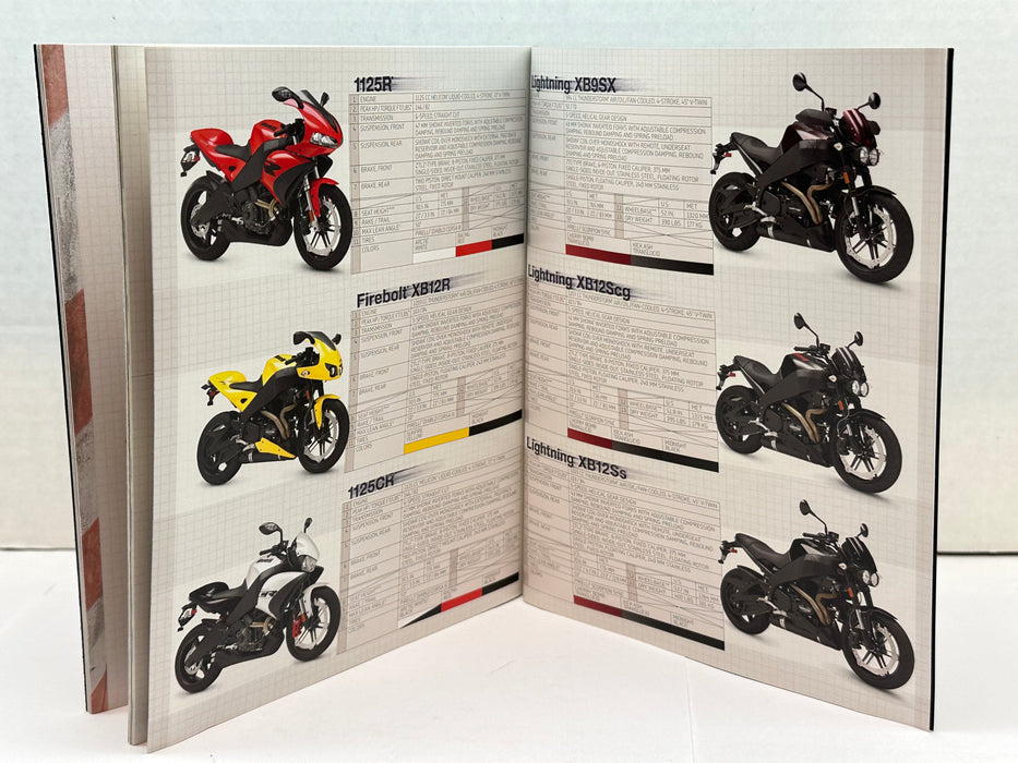 2010 Buell Motorcycle Dealer Product Literature Brochure 1125R XB12R 1125CR   - TvMovieCards.com