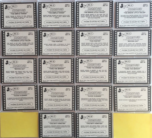 Disney Treats Card Set 90 Cards 5 different 18 card sets 1982 Mickey. Donald Duck Goofy - TvMovieCards.com