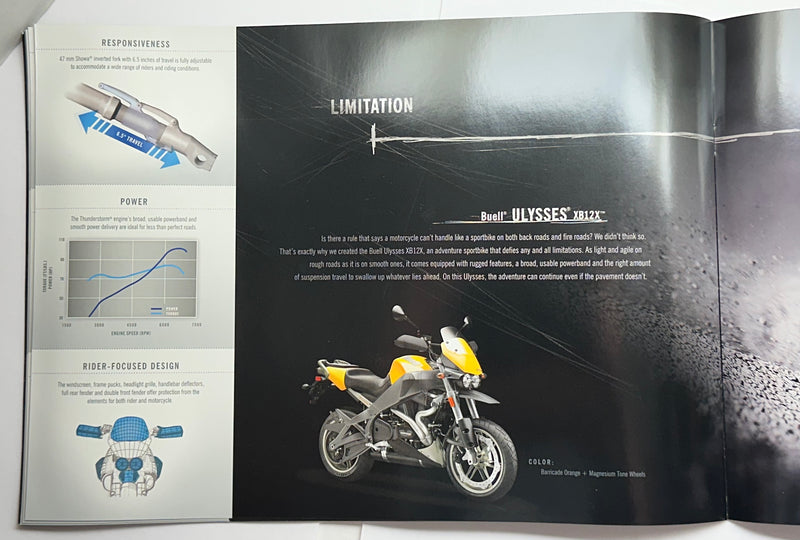 2009 Buell Motorcycle Dealer Sales Literature Brochure Firebolt XB12R XB12BT   - TvMovieCards.com