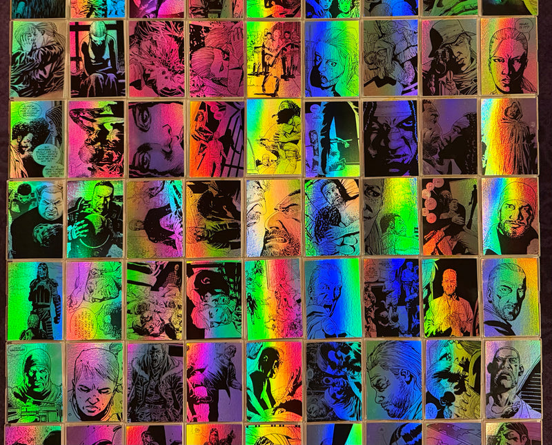 Walking Dead Comic Series 1 Foil Parallel Base Card Set 90 Cards Cryptozoic