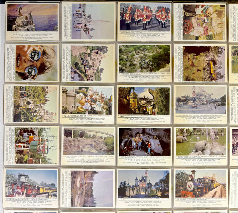 Disneyland Puzzle Back Card Set 66 Cards Donruss 1965 Vintage Disney   - TvMovieCards.com
