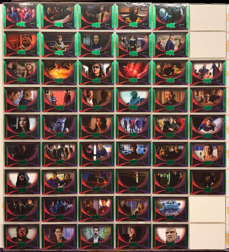 2022 CZX Crisis on Infinite Earths Green Parallel Trading Card Set #1-50