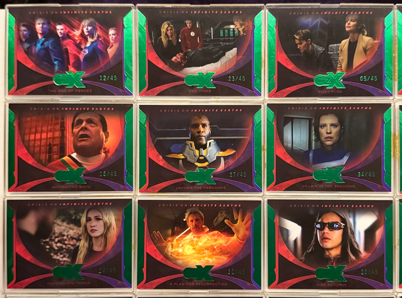 2022 CZX Crisis on Infinite Earths Green Parallel Trading Card Set #1-50