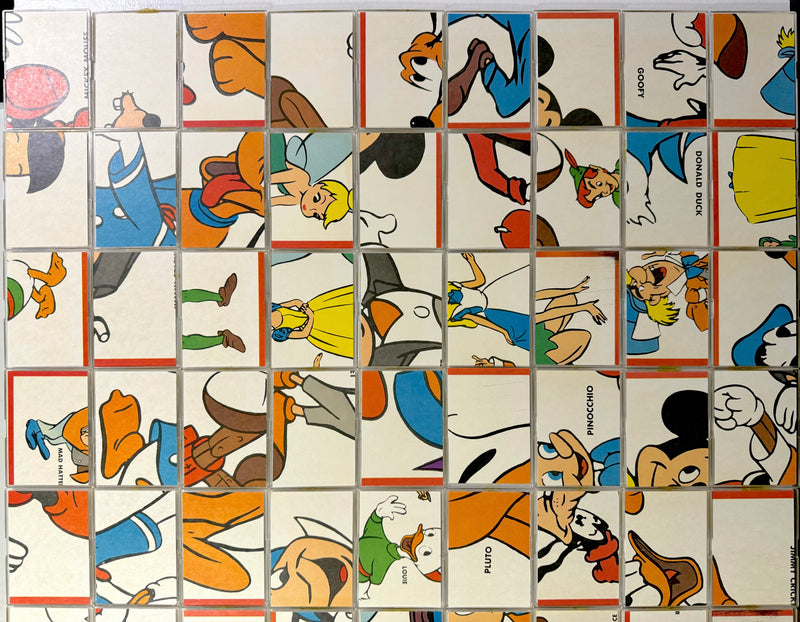 Disneyland Puzzle Back Card Set 66 Cards Donruss 1965 Vintage Disney   - TvMovieCards.com