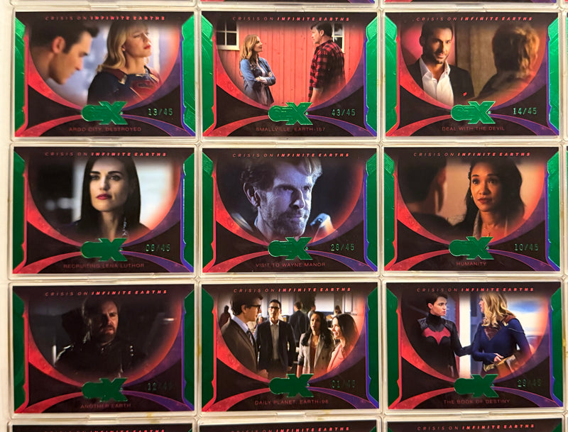 2022 CZX Crisis on Infinite Earths Green Parallel Trading Card Set #1-50