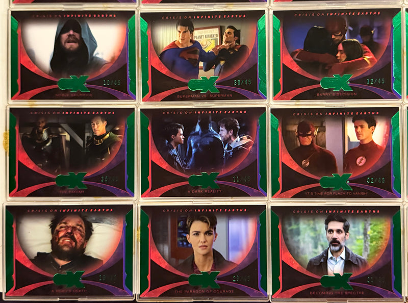 2022 CZX Crisis on Infinite Earths Green Parallel Trading Card Set #1-50
