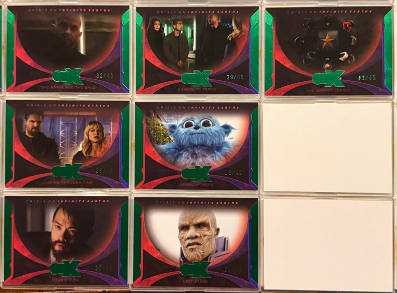 2022 CZX Crisis on Infinite Earths Green Parallel Trading Card Set #1-50