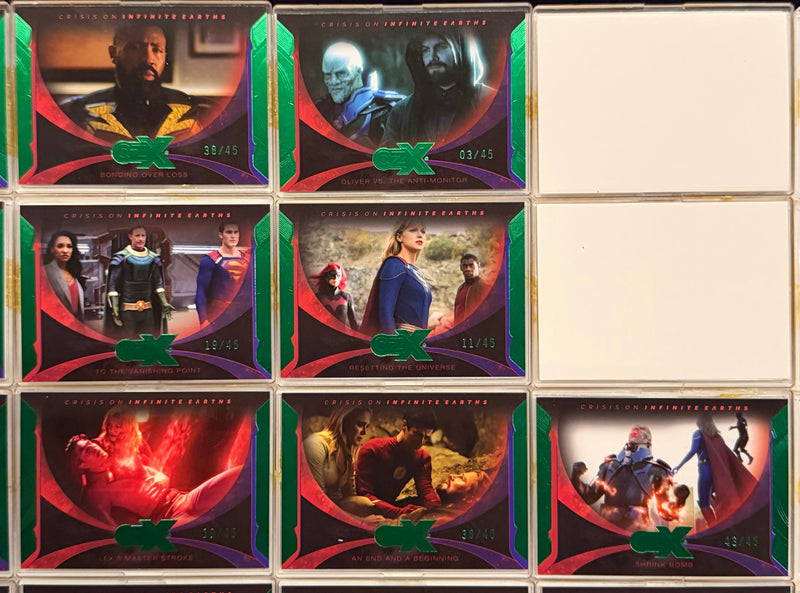 2022 CZX Crisis on Infinite Earths Green Parallel Trading Card Set #1-50