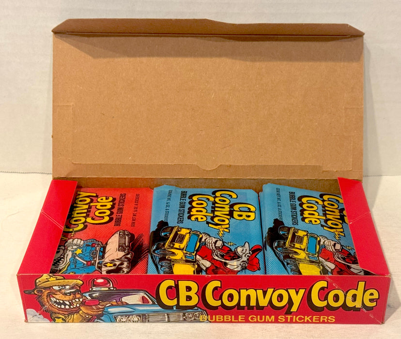 1978 CB Convoy Code Sticker Trading Card Wax Box Full 24 Packs Donruss