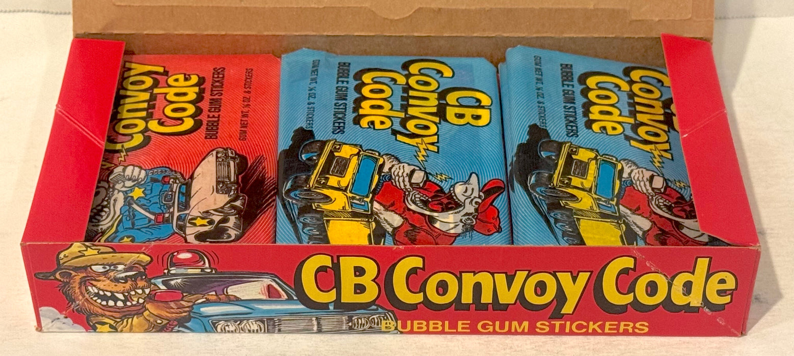 1978 CB Convoy Code Sticker Trading Card Wax Box Full 24 Packs Donruss