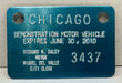 2010 Chicago Illinois Tax Tag Demonstration Motor Vehicle License Plate   - TvMovieCards.com