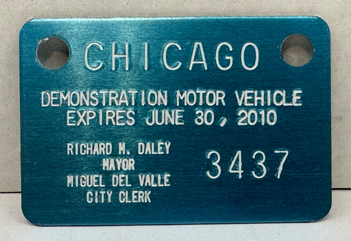 2010 Chicago Illinois Tax Tag Demonstration Motor Vehicle License Plate   - TvMovieCards.com