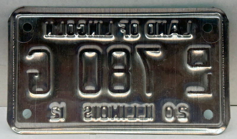 2012 Illinois Motorcycle Dealer Dealership License Plate DL 780G Harley Davidson   - TvMovieCards.com
