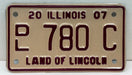 2007 Illinois Motorcycle Dealer Dealership License Plate DL 780C Harley Davidson   - TvMovieCards.com