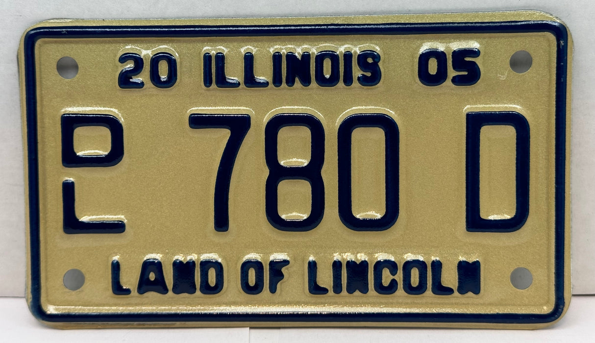 2005 Illinois Motorcycle Dealer Dealership License Plate DL 780D Harley Davidson   - TvMovieCards.com