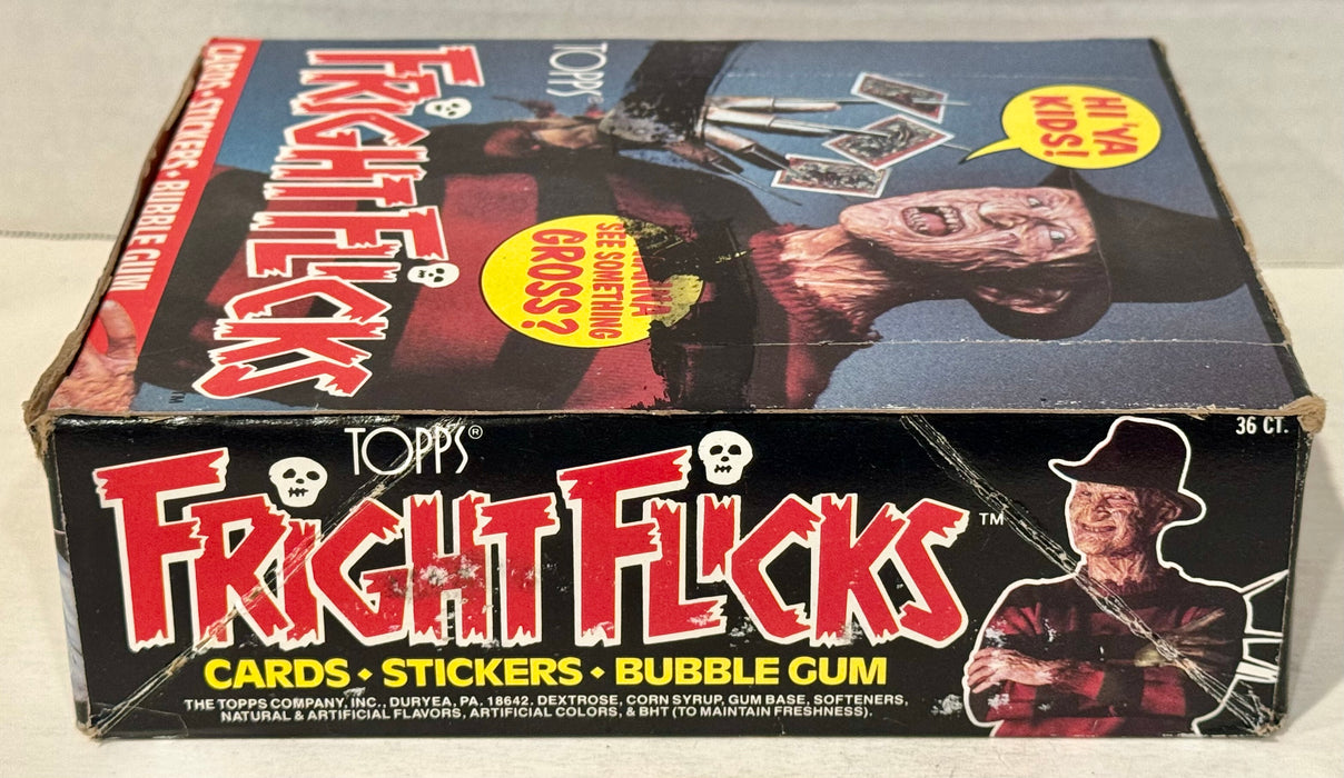 1988 Fright Flicks Vintage FULL 36 Pack Trading Card Wax Box Topps