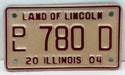 2004 Illinois Motorcycle Dealer Dealership License Plate DL 780D Harley Davidson   - TvMovieCards.com