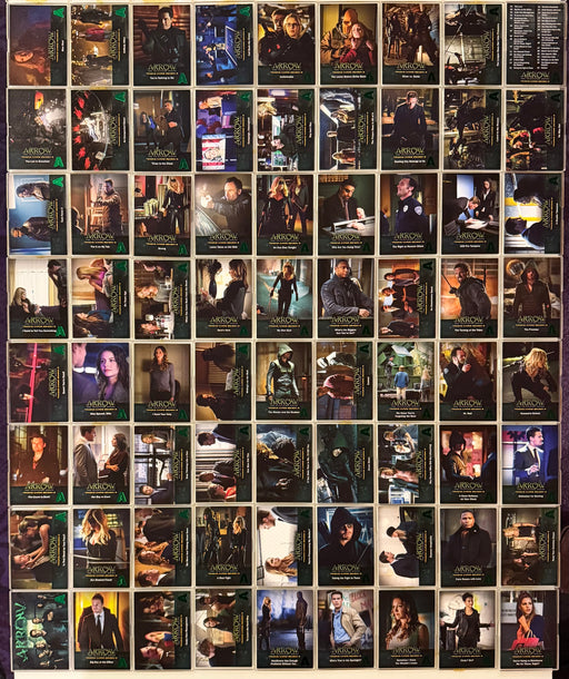 2015 Arrow Season 2 Green A Foil Stamp Parallel Base Chase Card Set 72 Cards - TvMovieCards.com
