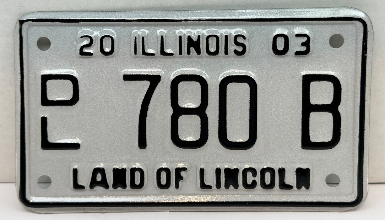 2003 Illinois Motorcycle Dealer Dealership License Plate DL 780B Harley Davidson   - TvMovieCards.com