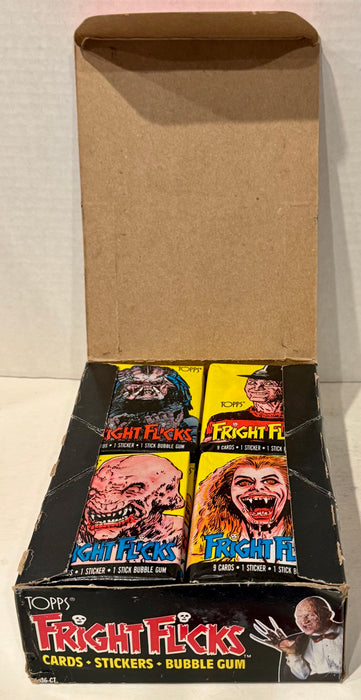 1988 Fright Flicks Vintage FULL 36 Pack Trading Card Wax Box Topps