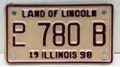 1998 Illinois Motorcycle Dealer Dealership License Plate DL 780B Harley Davidson   - TvMovieCards.com