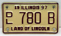 1997 Illinois Motorcycle Dealer Dealership License Plate DL 780B Harley Davidson   - TvMovieCards.com