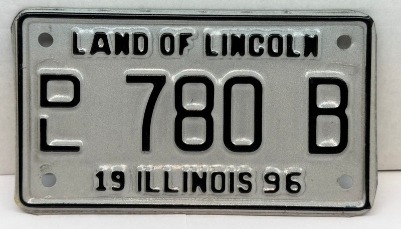 1996 Illinois Motorcycle Dealer Dealership License Plate DL 780B Harley Davidson   - TvMovieCards.com
