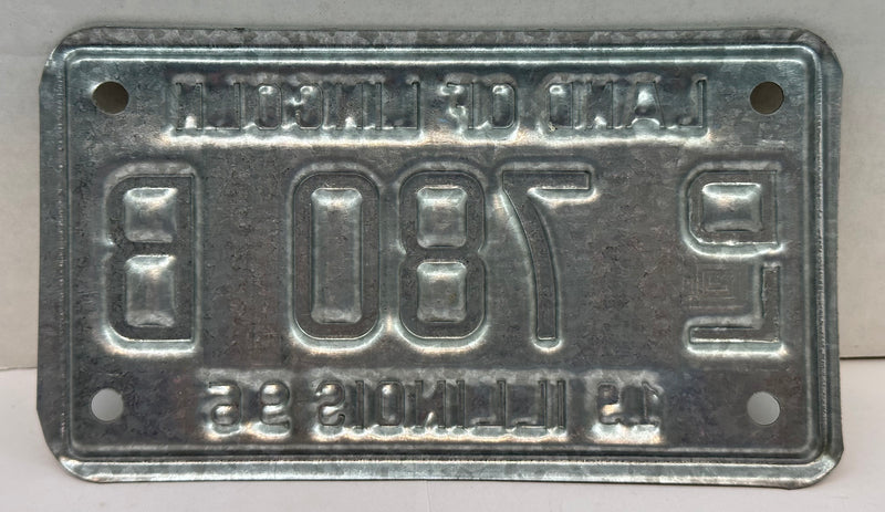 1996 Illinois Motorcycle Dealer Dealership License Plate DL 780B Harley Davidson   - TvMovieCards.com