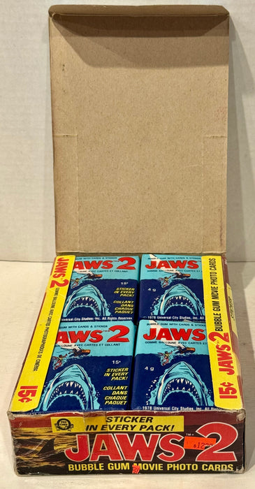 1978 O-Pee-Chee Jaws 2 The Movie Vintage FULL 36 CT Pack Trading Card Box Wax