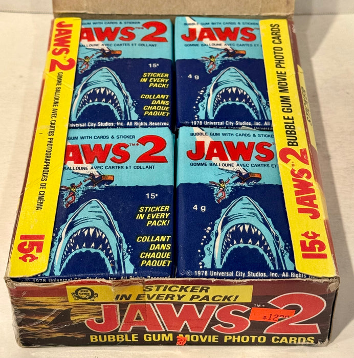 1978 O-Pee-Chee Jaws 2 The Movie Vintage FULL 36 CT Pack Trading Card Box Wax