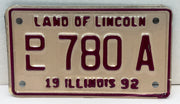 1992 Illinois Motorcycle Dealer Dealership License Plate DL 780A Harley Davidson   - TvMovieCards.com