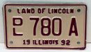 1992 Illinois Motorcycle Dealer Dealership License Plate DL 780A Harley Davidson   - TvMovieCards.com