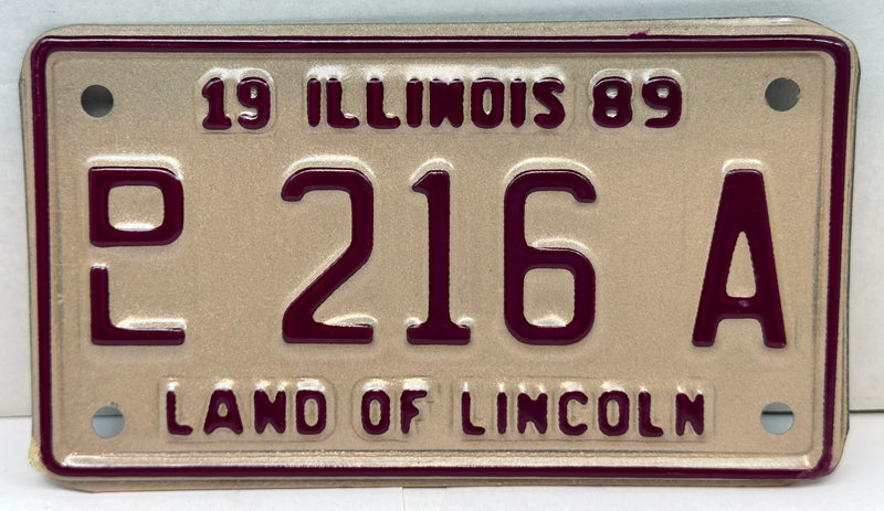 1989 Illinois Motorcycle Dealer Dealership License Plate DL 216A Harley Davidson   - TvMovieCards.com