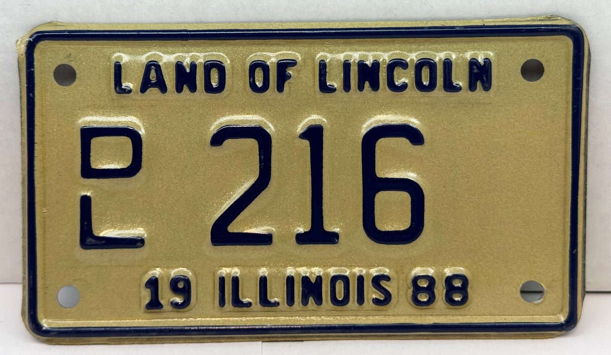 1988 Illinois Motorcycle Dealer Dealership License Plate DL 216 Harley Davidson   - TvMovieCards.com