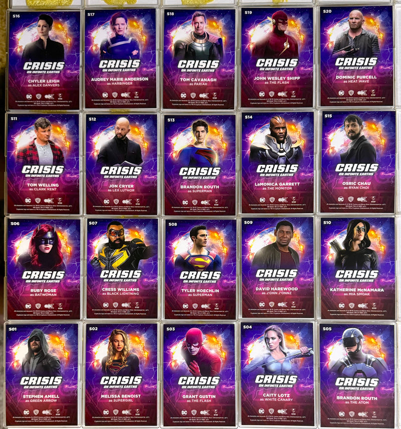 2022 CZX Crisis on Infinite Earths Red STR PWR Complete Trading Card Set S1-S20   - TvMovieCards.com
