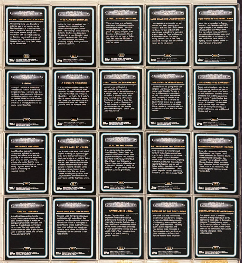 Star Wars Galactic Files Series 1 Galactic Moments Foil Chase Card Set GM-1 / GM-20 - TvMovieCards.com
