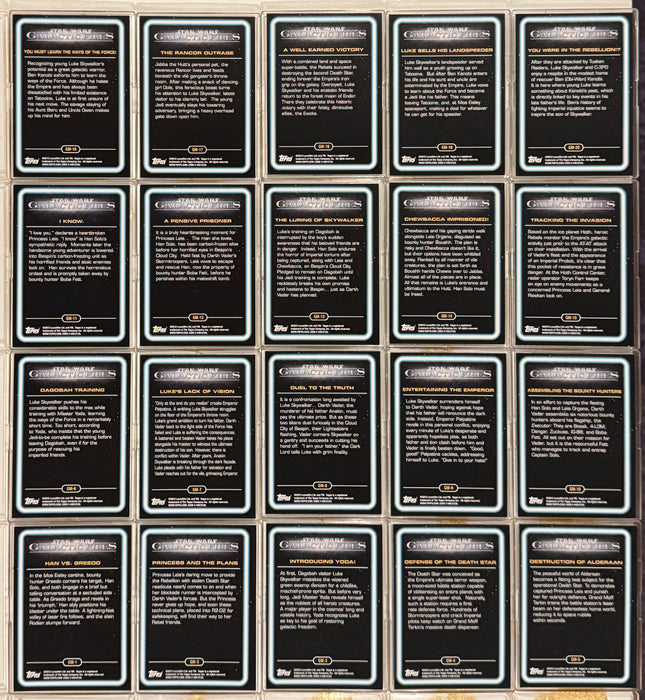 Star Wars Galactic Files Series 1 Galactic Moments Foil Chase Card Set GM-1 / GM-20 - TvMovieCards.com
