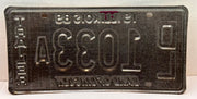 1989 Illinois Dealer Dealership License Plate DL 1033A Trailer   - TvMovieCards.com