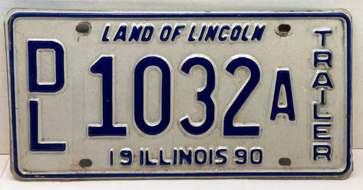 1990 Illinois Dealer Dealership License Plate DL 103sA Trailer   - TvMovieCards.com