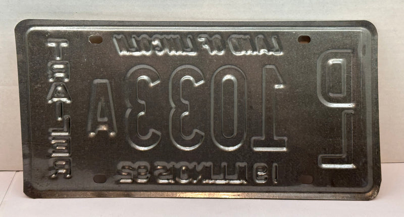1992 Illinois Dealer Dealership License Plate DL 1033A Trailer   - TvMovieCards.com