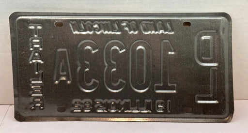 1992 Illinois Dealer Dealership License Plate DL 1033A Trailer   - TvMovieCards.com